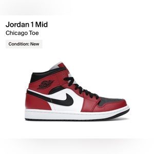 Jordan 1 Chicago Toe